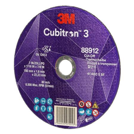 Preview: 3M™ Cubitron™ 3 Trennscheibe, 60+, T41, 180 mm x 1.6 mm x 22.23mm