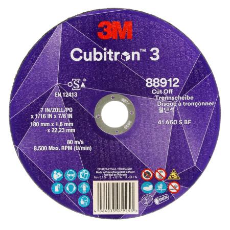 3M™ Cubitron™ 3 Trennscheibe, 60+, T41, 180 mm x 1.6 mm x 22.23mm