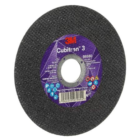 Preview: 3M™ Cubitron™ 3 Trennscheibe, 86580, 80+, T41, 125 mm x 0,8 mm x 22,23 mm, EN, 25/Pack, 50 Stück/VE