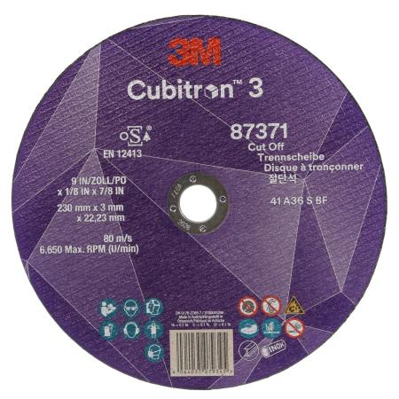 3M™ Cubitron™ 3 Trennscheibe, 87371, 36+, T41, 230 mm x 3 mm x 22,23 mm, EN, 25/Pack, 50 Stück/VE