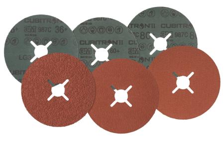 Preview: 3M™ Cubitron™ II Fiberscheibe 987C, 125 mm x 22 mm, 60+, geschlitzt