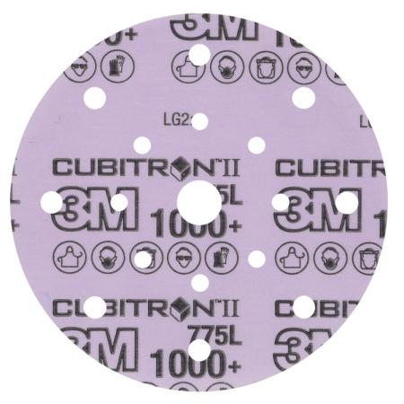 3M™ Cubitron™ II Hookit™ Filmscheibe 775L, 1000+ 3MIL, 152.4 mm x NH, 17HL, Die 600FL, 50/Carton, 250 ea/Case