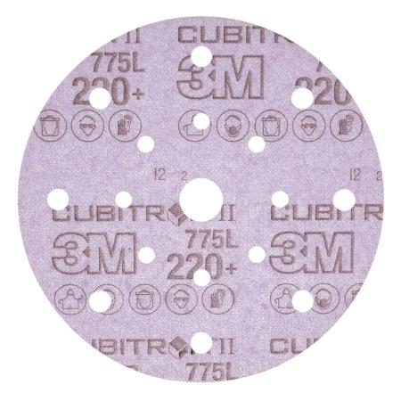 3M™ Cubitron™ II Hookit™ Filmscheibe 775L, 150 mm, 220+, 17-fach gelocht