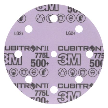 3M™ Cubitron™ II Hookit™ Filmscheibe 775L, 500+ 3MIL, 125 mm, 8HL, Die 500KE