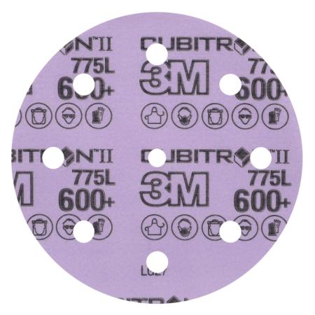 3M™ Cubitron™ II Hookit™ Filmscheibe 775L, 600+ 3MIL, 125 mm, 8HL, Die 500KE