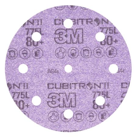 3M™ Cubitron™ II Hookit™ Filmscheibe 775L, 80+ 3MIL, 5 in x NH, 8HL, Die 500KE