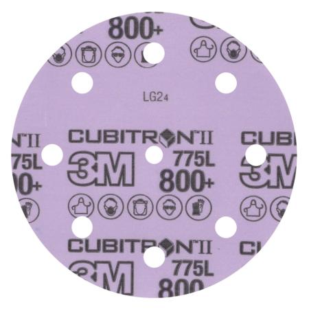 3M™ Cubitron™ II Hookit™ Filmscheibe 775L, 800+ 3MIL, 125 mm, 8HL, Die 500KE