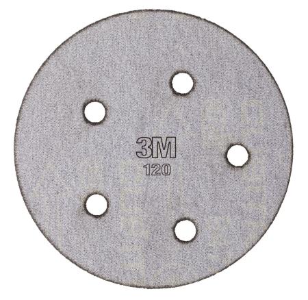 Preview: 3M™ Cubitron™ II Hookit™ Gewebeschleifscheibe 947A, 125 mm, 120+, 5-fach gelocht