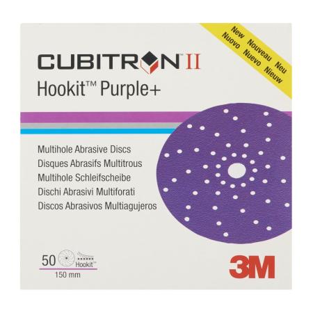 Preview: 3M™ Cubitron™ II Hookit™ Schleifscheibe 737U, 150 mm, Multihole, 150+, 51421