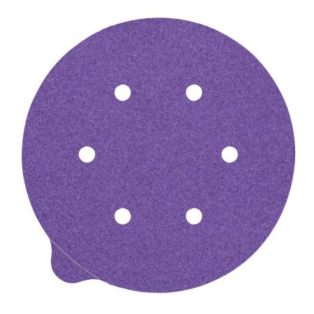 3M™ Cubitron™ II Stikit Papierscheibe 732U, 120+ C-weight, 150 mm x NH, D/F 6HL, Linered w/Tab, 6-fach gelocht