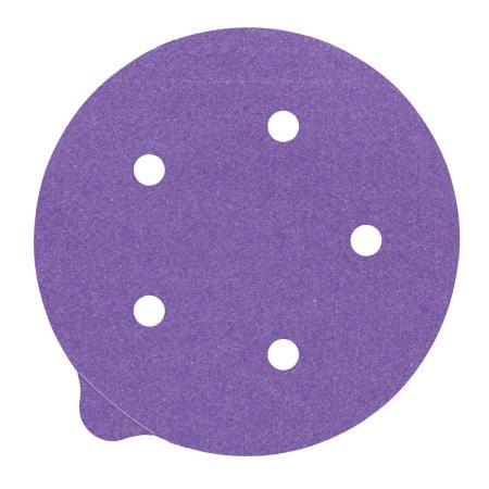 3M™ Cubitron™ II Stikit Papierscheibe 732U, 150+ C-weight, 125 mm x NH, D/F 5HL, Linered w/Tab,  5-fach gelocht