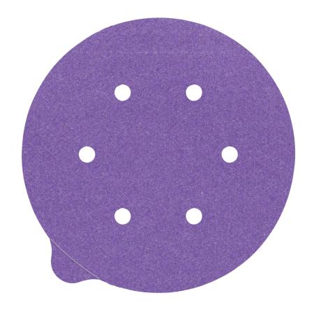 3M™ Cubitron™ II Stikit Papierscheibe 732U, 150+ C-weight, 150 mm x NH , Linered w/Tab, 6-fach gelocht