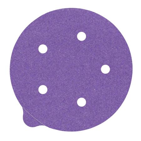 3M™ Cubitron™ II Stikit Papierscheibe 732U, 220+ C-weight, 125 mm x NH ,Linered w/ Tab, D/F,  5-fach gelocht