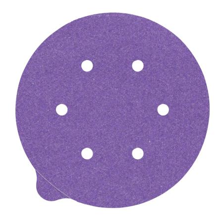 3M™ Cubitron™ II Stikit Papierscheibe 732U, 220+ Cweight, 150 mm x NH ,Linered w/ Tab, D/F, 6-fach gelocht