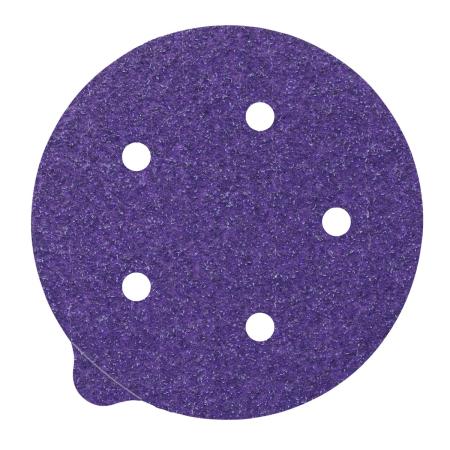 3M™ Cubitron™ II Stikit Papierscheibe 732U, 80+ C-weight, 125 mm x NH, D/F 5HL, Linered w/Tab,  5-fach gelocht