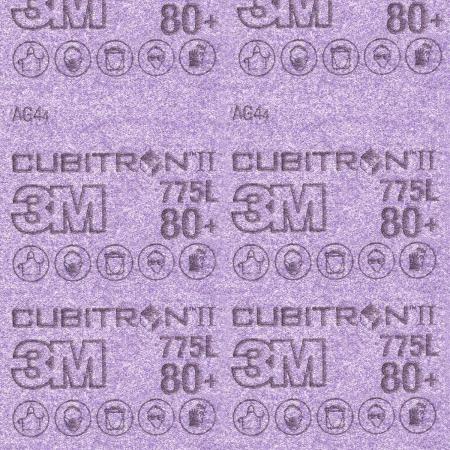 3M™ Cubitron™ II Stikit™ Film Sheet 775L, 80+ 3MIL, 300mm x 350mm, 30/Pac, 150 ea/Case