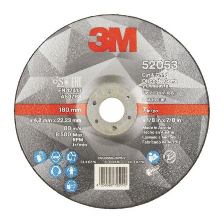 3M™ Cut and Grind Schruppscheibe, T27, 180 mm x 4,2 mm x 22 mm, 36+