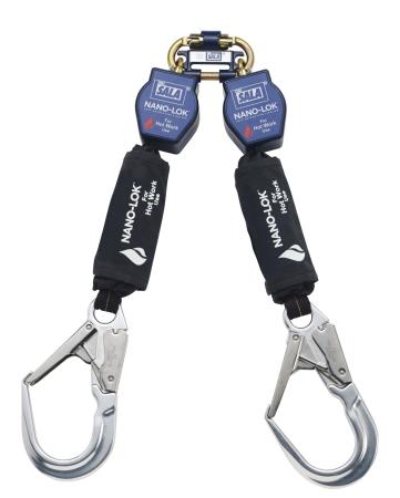 3M™ DBI-SALA® Nano-Lok™ Höhensicherungsgerät für Arbeiten in heißen Umgebungen, Gewebe, Doppelstrang, Gurtband, 2,0 m, 3101525