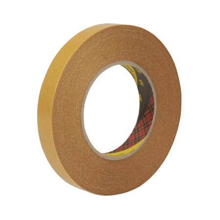 Preview: 3M™ Doppelseitiges Klebeband mit Papiervlies-Träger 9527, Cremefarben, 12 mm x 50 m, 0.13 mm