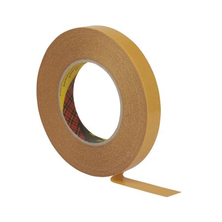 3M™ Doppelseitiges Klebeband mit Papiervlies-Träger 9527, Cremefarben, 12 mm x 50 m, 0.13 mm