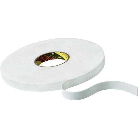 3M™ Doppelseitiges PE-Schaumstoff-Klebeband 9508W, Weiß, 1500 mm x 66 m, 0.8 mm