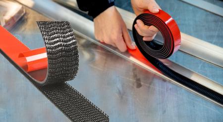 Preview: 3M™ Dual Lock™ Flexibler Druckverschluss SJ3870, schwarz, 25 mm x 41 m, 6.1 mm, 40 Köpfe/cm2, Aussenbreich