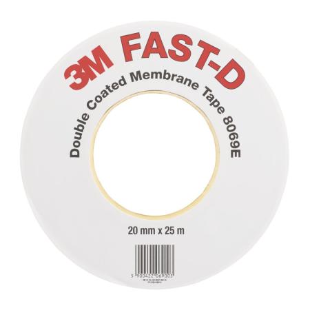 3M™ FAST-D Dichtband 8069E doppelseitig, 20 mm x 25 m, 0.41 mm