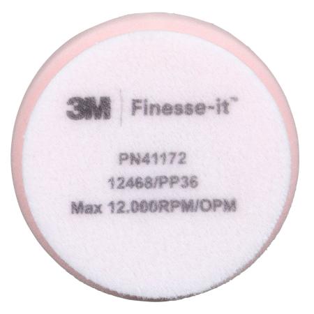 Preview: 3M™ Finesse-it™ Premium-Schaumpolierpad, 41172, Pink, 82 mm, gewunden, 10/Karton, 120 Stück/Verpackungseinheit