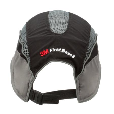 Preview: 3M™ First Base™ 3 Anstoßkappe 2031219, Elite, Schwarz/Grau, verkürzter Schirm, 55 mm, individuell