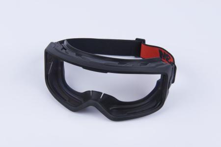 3M™ GoggleGear™ Vollsicht-Schutzbrille der Serie 3000, TPV-Schutzummantelung, transparente Scotchgard™ Anti-Fog-Scheibe, Textiles Premium-Kopfband, GG3301-SGAF EU