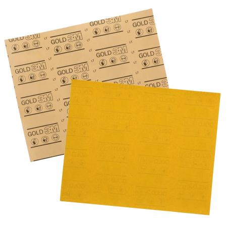 Preview: 3M™ Gold Schleifstreifen 288U, 229 mm x 280 mm, 220, ohne Loch, 12544