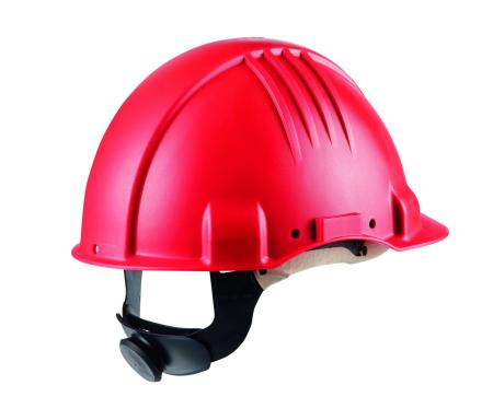 3M™ Hochtemperatur-Schutzhelm, Ratschenverschluss, nicht belüftet, dielektrisch 1000 V, Lederschweißband, Rot, G3501M-RD