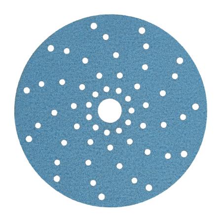 Preview: 3M™ Hookit™ Blau Schleifscheibe Multihole 325U, Blau, 150 mm, Multihole, 180, 51375