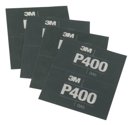 Preview: 3M™ Hookit™ Flexible Schleifstreifen 270J, Grün, 140 mm x 171 mm, P400, 34337