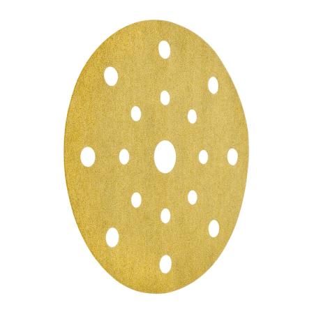 Preview: 3M™ Hookit™ Gold Schleifscheibe 255P, 150 mm, 17-fach gelocht, P220, 51659