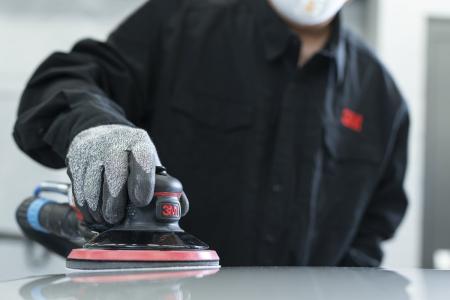 Preview: 3M™ Hookit™ Purple Premium Schleifscheibe 334U, 75 mm, Multhole, P500, 30272