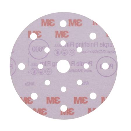 Preview: 3M™ Hookit™ Purple Schleifscheibe 260L, 15-fach gelocht, 150 mm, P600, 51156