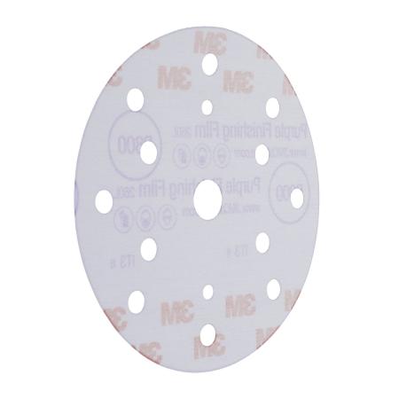 Preview: 3M™ Hookit™ Purple Schleifscheibe 260L, 15-fach gelocht, 150 mm, P800, 51155