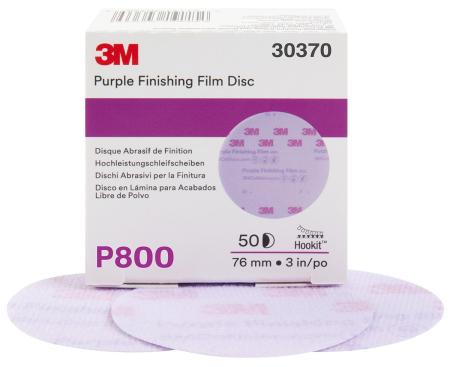 3M™ Hookit™ Purple Schleifscheibe 260L, ungelocht, 76 mm, P800, 30370