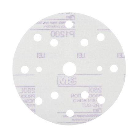 Preview: 3M™ Hookit™ Schleifscheibe 260L, 150 mm, 15-fach gelocht, P1200, 51054