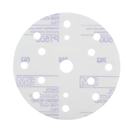 Preview: 3M™ Hookit™ Schleifscheibe 260L, 150 mm, 15-fach gelocht, P1500, 51053