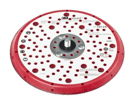 Preview: 3M™ Hookit™ Stützteller für Schleifscheiben, Rot, 150 mm, 5/16-24 in, Multihole, 28729
