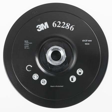 Preview: 3M™ Hookit™ Stützteller Green Standard, 125 mm, M14-Aufnahme