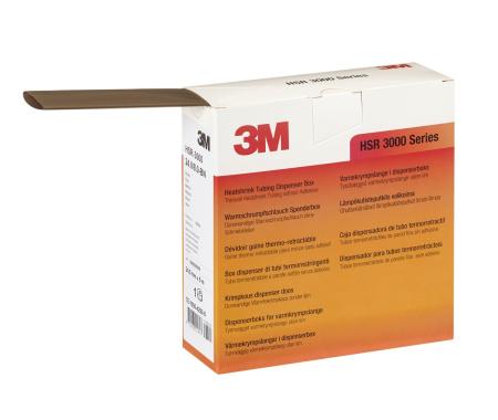 3M™ HSR 3000 Dünnwandiger Warmschrumpfschlauch auf Rolle, Braun, 24/8 mm, 5 m, Spenderbox