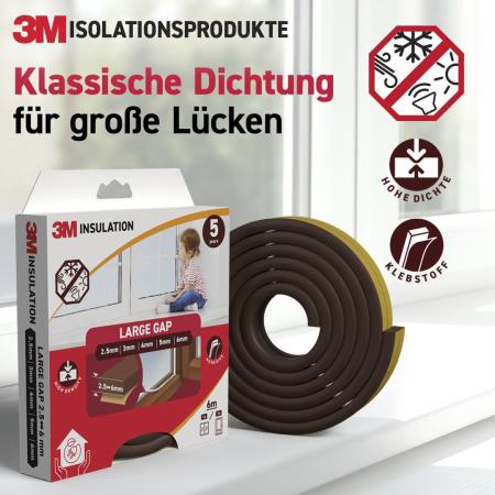 Preview: 3M™ Klassische Isolierdichtung Große Lücke, Braun, 6M