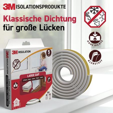 Preview: 3M™ Klassische Isolierdichtung Große Lücke, Weiß, 6M