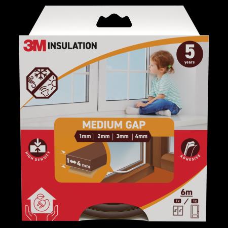 Preview: 3M™ Klassische Isolierdichtung Mittelgroße Lücke, Braun, 6M