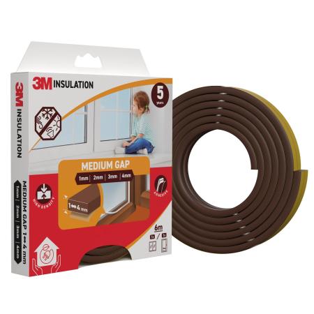 3M™ Klassische Isolierdichtung Mittelgroße Lücke, Braun, 6M