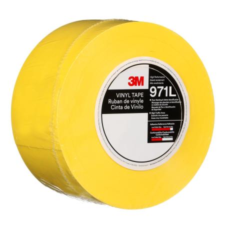 3M™ Langlebiges Bodenmarkierungsband 971L, Gelb, 76.2 mm x 33 m, 0.43 mm, Individually Wrapped Conveniently Packaged