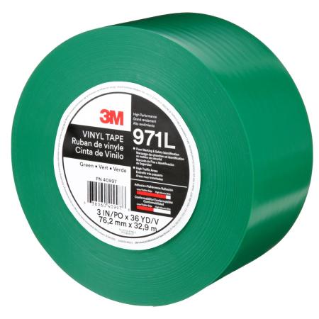 3M™ Langlebiges Bodenmarkierungsband 971L, Grün, 76.2 mm x 33 m, 0.43 mm, Individually Wrapped Conveniently Packaged
